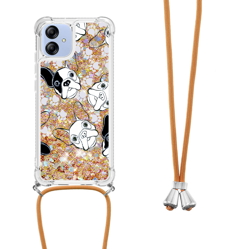 YB Quicksand Series-5 for Samsung Galaxy A04e 4G F04 4G M04 4G Pattern Printing Liquid Quicksand TPU Back Cover Phone Shockproof Case with Lanyard YB Quicksand Series-5 for Samsung Galaxy A04e 4G F04 4G M04 4G Pattern Printing Liquid Quicksand TPU Back Cover Phone Shockproof Case with Lanyard